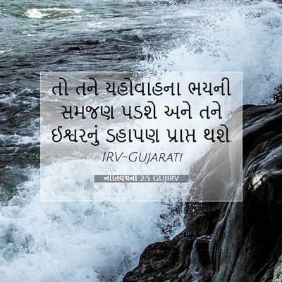 Picture 07 - નીતિવચનો 2:5 GUJIRV - તો તને યહોવાહના - Bible Verse Picture