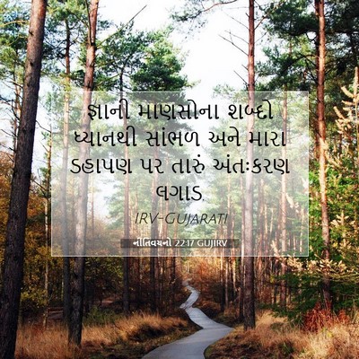 Picture 07 - નીતિવચનો 22:17 GUJIRV - જ્ઞાની માણસોના - Bible Verse Picture