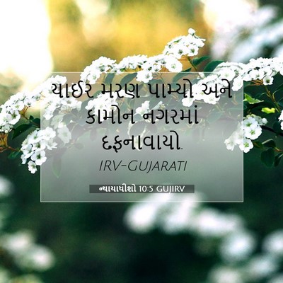 Picture 07 - ન્યાયાધીશો 10:5 GUJIRV - યાઈર મરણ પામ્યો - Bible Verse Picture