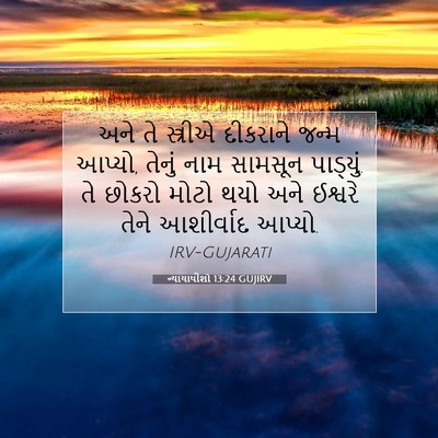 Picture 07 - ન્યાયાધીશો 13:24 GUJIRV - અને તે સ્ત્રીએ - Bible Verse Picture