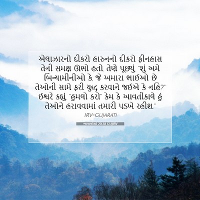 Picture 07 - ન્યાયાધીશો 20:28 GUJIRV - એલાઝારનો દીકરો - Bible Verse Picture