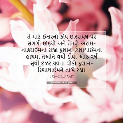 Picture 07 - ન્યાયાધીશો 3:8 GUJIRV - તે માટે ઈશ્વરનો - Bible Verse Picture