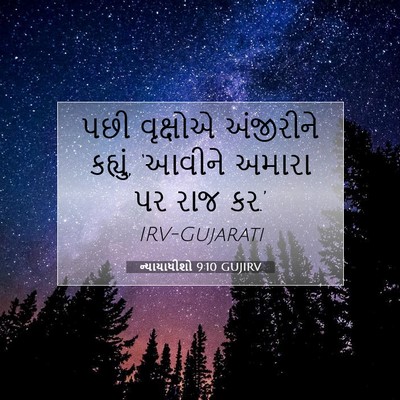 Picture 07 - ન્યાયાધીશો 9:10 GUJIRV - પછી વૃક્ષોએ - Bible Verse Picture