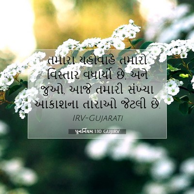 Picture 07 - પુનર્નિયમ 1:10 GUJIRV - તમારા યહોવાહે - Bible Verse Picture