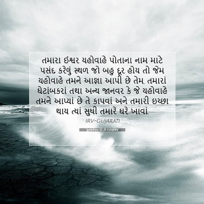 Picture 07 - પુનર્નિયમ 12:21 GUJIRV - તમારા ઈશ્વર - Bible Verse Picture