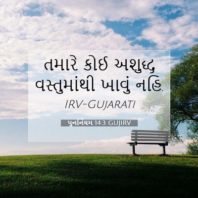 Picture 07 - પુનર્નિયમ 14:3 GUJIRV - તમારે કોઈ અશુદ્ધ - Bible Verse Picture