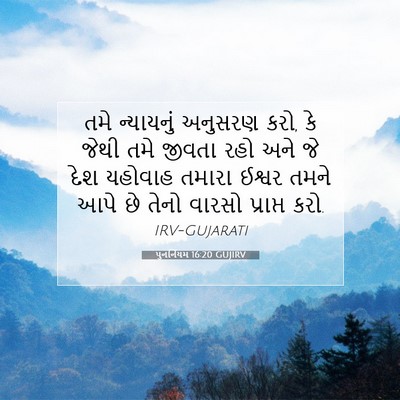Picture 07 - પુનર્નિયમ 16:20 GUJIRV - તમે ન્યાયનું - Bible Verse Picture