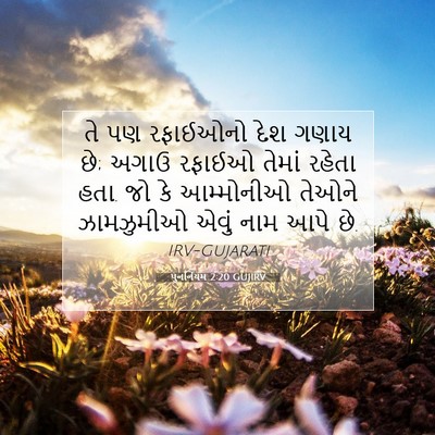 Picture 07 - પુનર્નિયમ 2:20 GUJIRV - તે પણ રફાઈઓનો દેશ - Bible Verse Picture