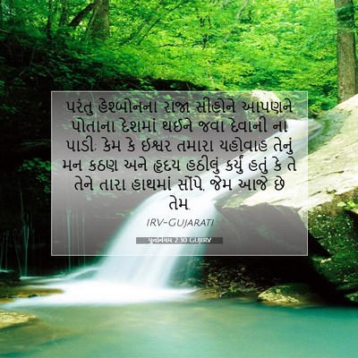 Picture 07 - પુનર્નિયમ 2:30 GUJIRV - પરંતુ હેશ્બોનના - Bible Verse Picture