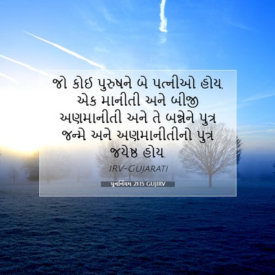 Picture 07 - પુનર્નિયમ 21:15 GUJIRV - જો કોઈ પુરુષને બે - Bible Verse Picture