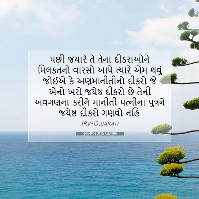 Picture 07 - પુનર્નિયમ 21:16 GUJIRV - પછી જયારે તે તેના - Bible Verse Picture
