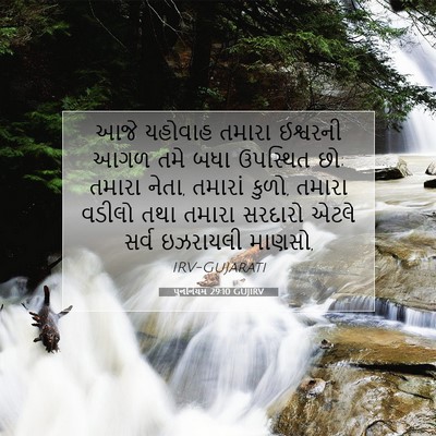 Picture 07 - પુનર્નિયમ 29:10 GUJIRV - આજે યહોવાહ તમારા - Bible Verse Picture