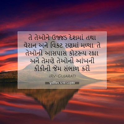 Picture 07 - પુનર્નિયમ 32:10 GUJIRV - તે તેઓને ઉજ્જડ - Bible Verse Picture