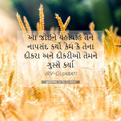 Picture 07 - પુનર્નિયમ 32:19 GUJIRV - આ જોઈને યહોવાહે - Bible Verse Picture