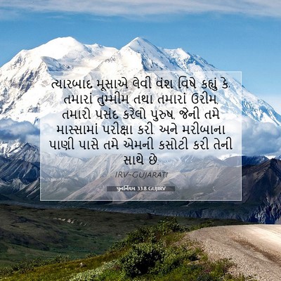 Picture 07 - પુનર્નિયમ 33:8 GUJIRV - ત્યારબાદ મૂસાએ - Bible Verse Picture