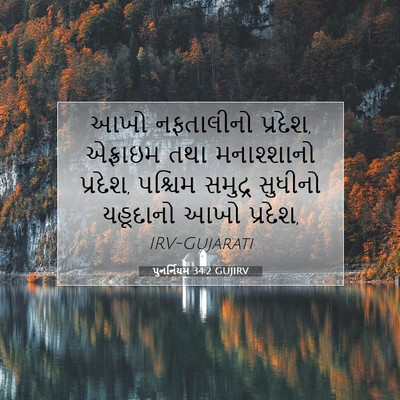 Picture 07 - પુનર્નિયમ 34:2 GUJIRV - આખો નફતાલીનો - Bible Verse Picture