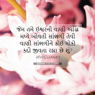 Picture 07 - પુનર્નિયમ 4:33 GUJIRV - જેમ તમે ઈશ્વરની - Bible Verse Picture