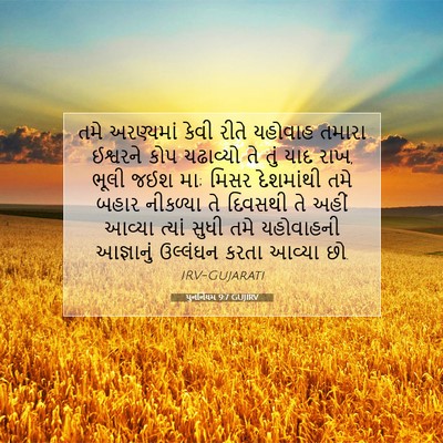Picture 07 - પુનર્નિયમ 9:7 GUJIRV - તમે અરણ્યમાં કેવી - Bible Verse Picture