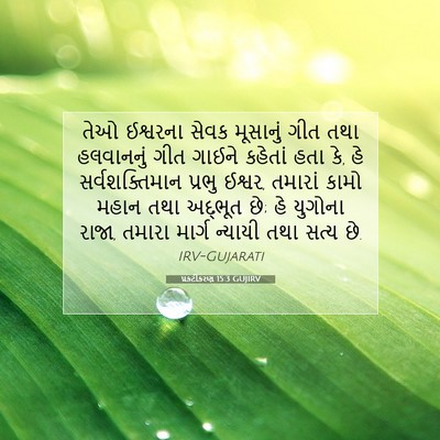 Picture 07 - પ્રકટીકરણ 15:3 GUJIRV - તેઓ ઈશ્વરના સેવક - Bible Verse Picture