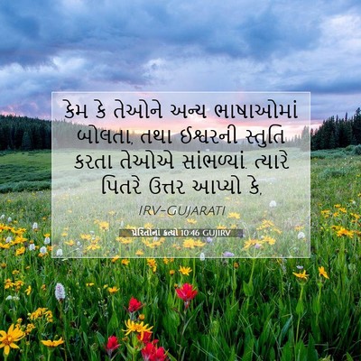 Picture 07 - પ્રેરિતોનાં ક્રત્યો 10:46 GUJIRV - કેમ કે તેઓને અન્ય - Bible Verse Picture