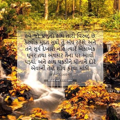Picture 07 - પ્રેરિતોનાં ક્રત્યો 13:11 GUJIRV - હવે, જો, પ્રભુનો - Bible Verse Picture