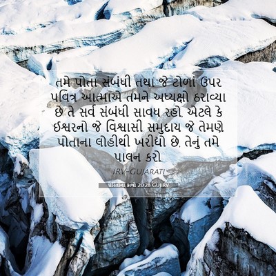 Picture 07 - પ્રેરિતોનાં ક્રત્યો 20:28 GUJIRV - તમે પોતા સંબંધી - Bible Verse Picture