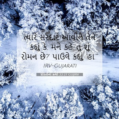 Picture 07 - પ્રેરિતોનાં ક્રત્યો 22:27 GUJIRV - ત્યારે સરદારે - Bible Verse Picture