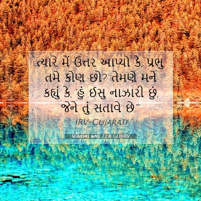 Picture 07 - પ્રેરિતોનાં ક્રત્યો 22:8 GUJIRV - ત્યારે મેં ઉત્તર - Bible Verse Picture