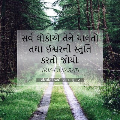 Picture 07 - પ્રેરિતોનાં ક્રત્યો 3:9 GUJIRV - સર્વ લોકોએ તેને - Bible Verse Picture