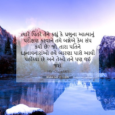 Picture 07 - પ્રેરિતોનાં ક્રત્યો 5:9 GUJIRV - ત્યારે પિતરે તેને - Bible Verse Picture
