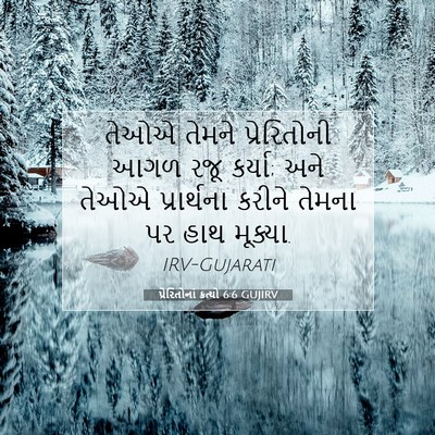 Picture 07 - પ્રેરિતોનાં ક્રત્યો 6:6 GUJIRV - તેઓએ તેમને - Bible Verse Picture