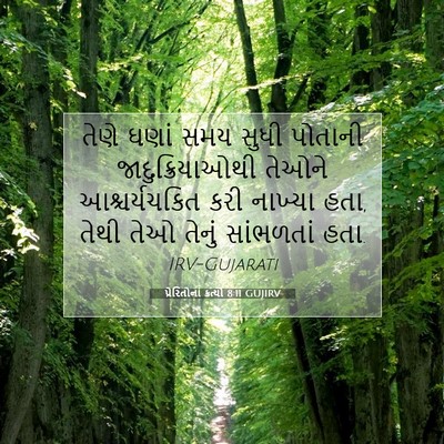 Picture 07 - પ્રેરિતોનાં ક્રત્યો 8:11 GUJIRV - તેણે ઘણાં સમય સુધી - Bible Verse Picture