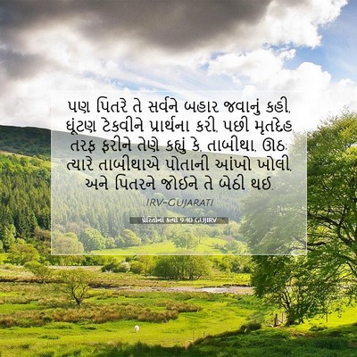 Picture 07 - પ્રેરિતોનાં ક્રત્યો 9:40 GUJIRV - પણ પિતરે તે સર્વને - Bible Verse Picture