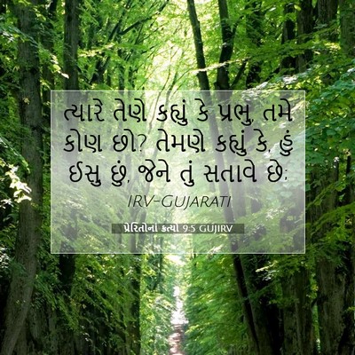 Picture 07 - પ્રેરિતોનાં ક્રત્યો 9:5 GUJIRV - ત્યારે તેણે - Bible Verse Picture