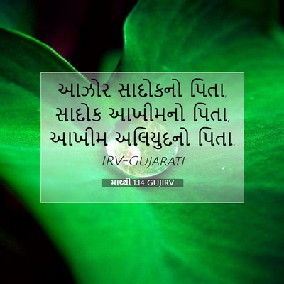 Picture 07 - માથ્થી 1:14 GUJIRV - આઝોર સાદોકનો પિતા, - Bible Verse Picture