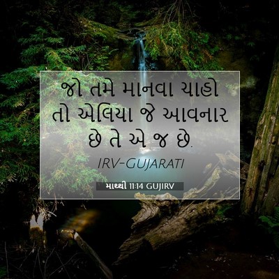 Picture 07 - માથ્થી 11:14 GUJIRV - જો તમે માનવા ચાહો - Bible Verse Picture