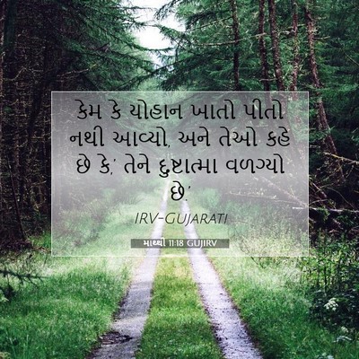 Picture 07 - માથ્થી 11:18 GUJIRV - કેમ કે યોહાન ખાતો - Bible Verse Picture