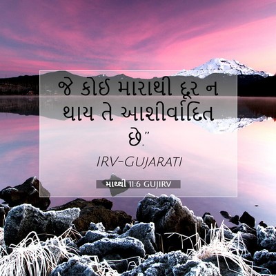 Picture 07 - માથ્થી 11:6 GUJIRV - જે કોઈ મારાથી દૂર ન - Bible Verse Picture