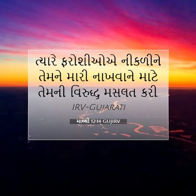 Picture 07 - માથ્થી 12:14 GUJIRV - ત્યારે ફરોશીઓએ - Bible Verse Picture