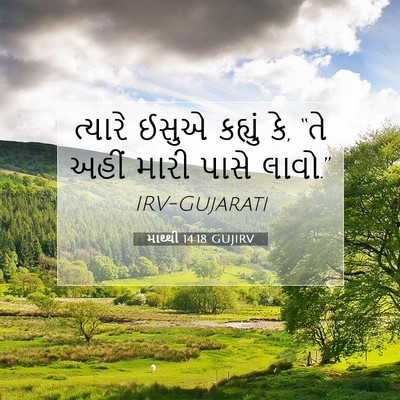 Picture 07 - માથ્થી 14:18 GUJIRV - ત્યારે ઈસુએ - Bible Verse Picture