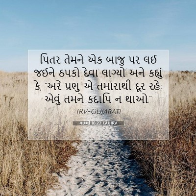 Picture 07 - માથ્થી 16:22 GUJIRV - પિતર તેમને એક બાજુ - Bible Verse Picture