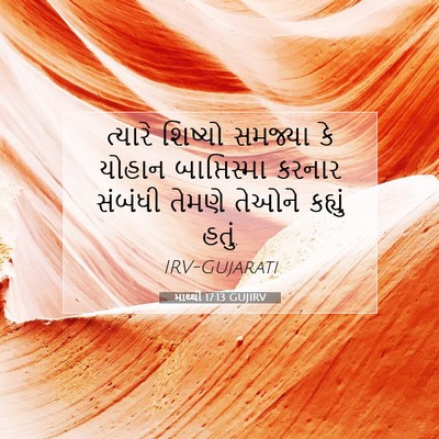 Picture 07 - માથ્થી 17:13 GUJIRV - ત્યારે શિષ્યો - Bible Verse Picture