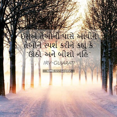 Picture 07 - માથ્થી 17:7 GUJIRV - ઈસુએ તેઓની પાસે - Bible Verse Picture