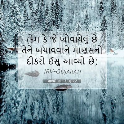 Picture 07 - માથ્થી 18:11 GUJIRV - (કેમ કે જે - Bible Verse Picture