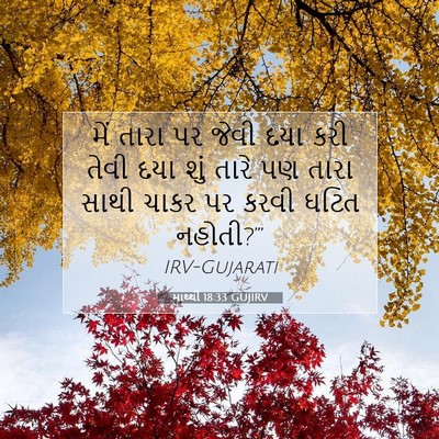Picture 07 - માથ્થી 18:33 GUJIRV - મેં તારા પર જેવી - Bible Verse Picture