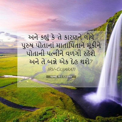 Picture 07 - માથ્થી 19:5 GUJIRV - અને કહ્યું કે ‘તે - Bible Verse Picture