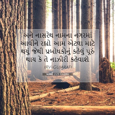 Picture 07 - માથ્થી 2:23 GUJIRV - અને નાસરેથ નામના - Bible Verse Picture