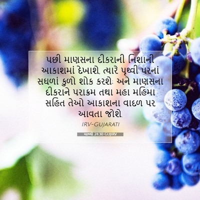 Picture 07 - માથ્થી 24:30 GUJIRV - પછી માણસના - Bible Verse Picture