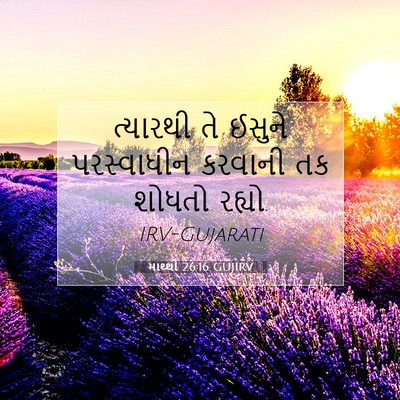 Picture 07 - માથ્થી 26:16 GUJIRV - ત્યારથી તે ઈસુને - Bible Verse Picture
