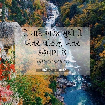Picture 07 - માથ્થી 27:8 GUJIRV - તે માટે આજ સુધી તે - Bible Verse Picture